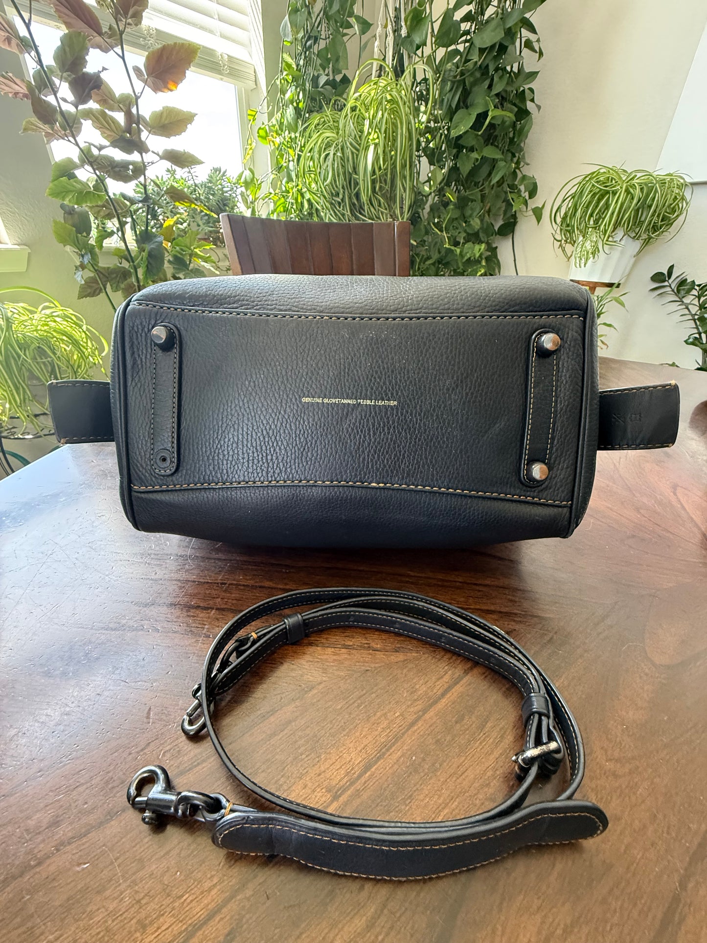 Coach Rogue Satchel 1941 – Black Glove-tanned Pebble Leather Pre-loved