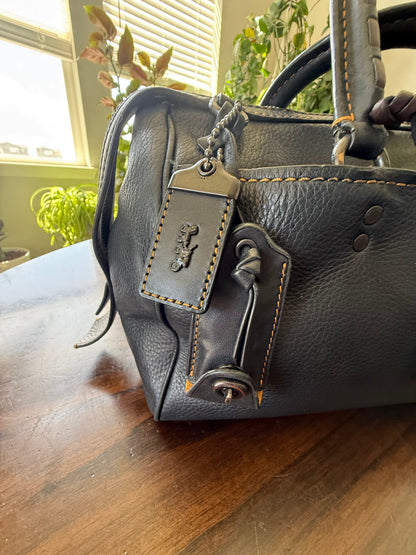 Coach Rogue Satchel 1941 – Black Glove-tanned Pebble Leather Pre-loved