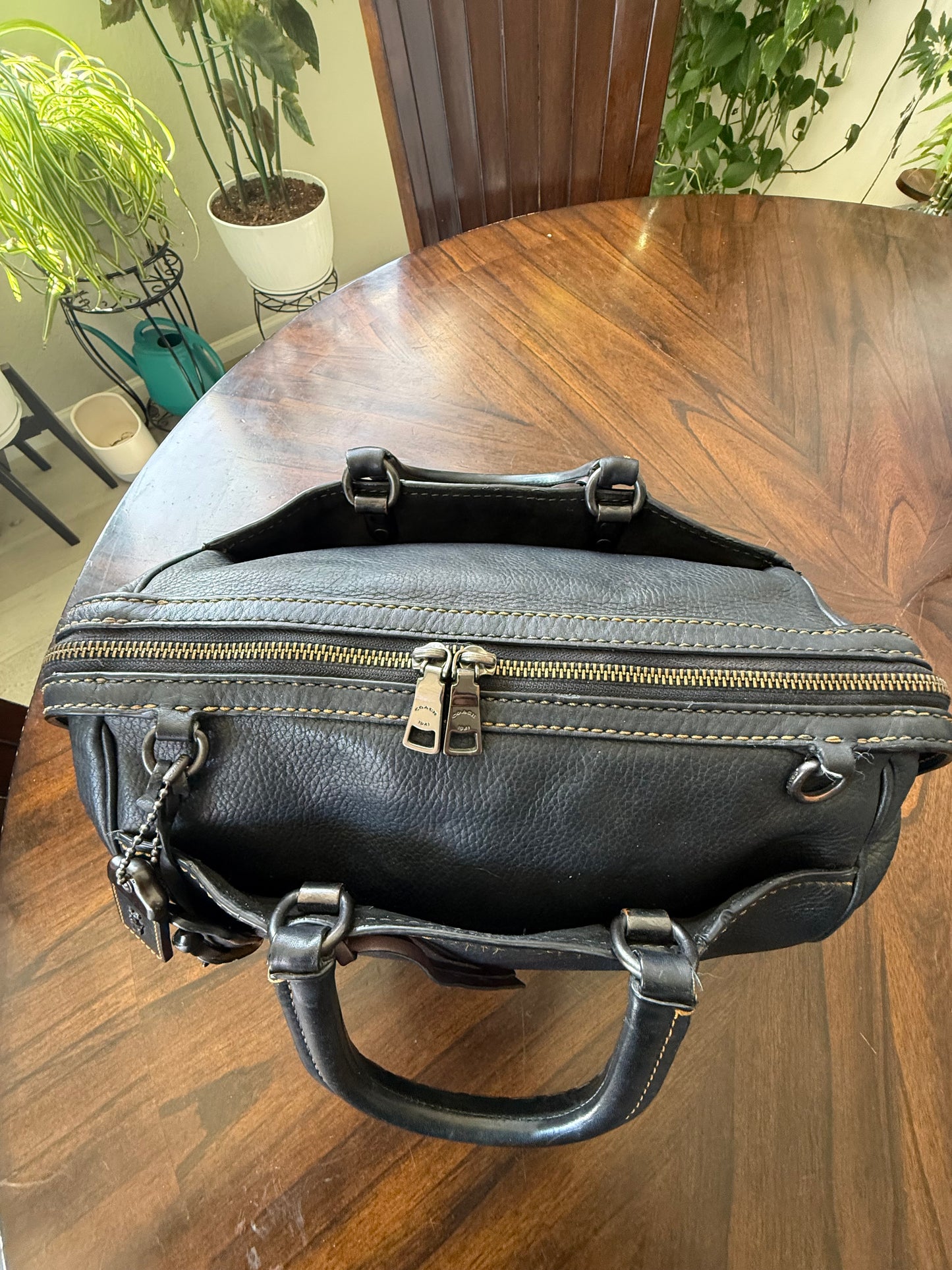 Coach Rogue Satchel 1941 – Black Glove-tanned Pebble Leather Pre-loved