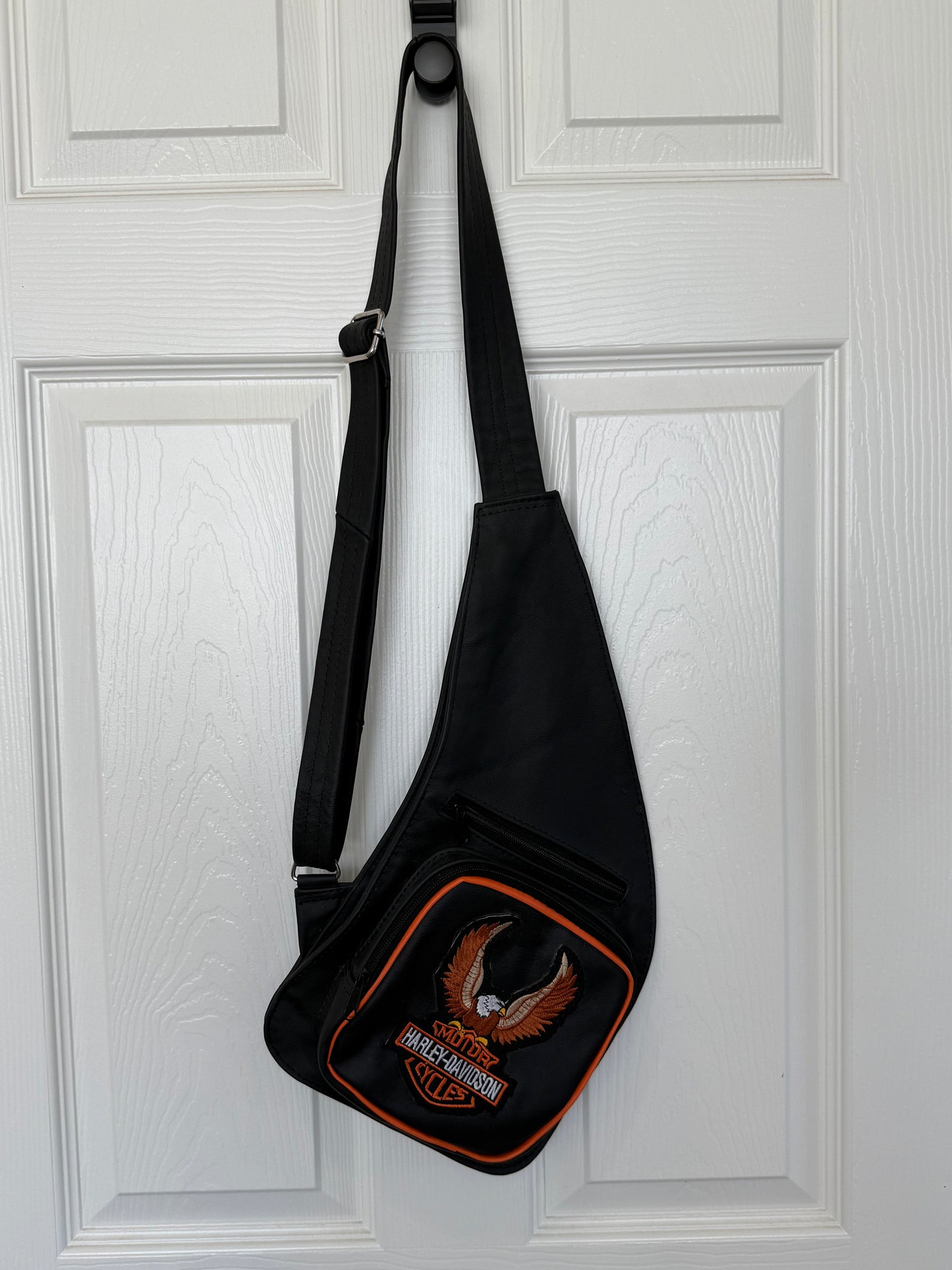Harley Davidson Patch Sling Bag Black