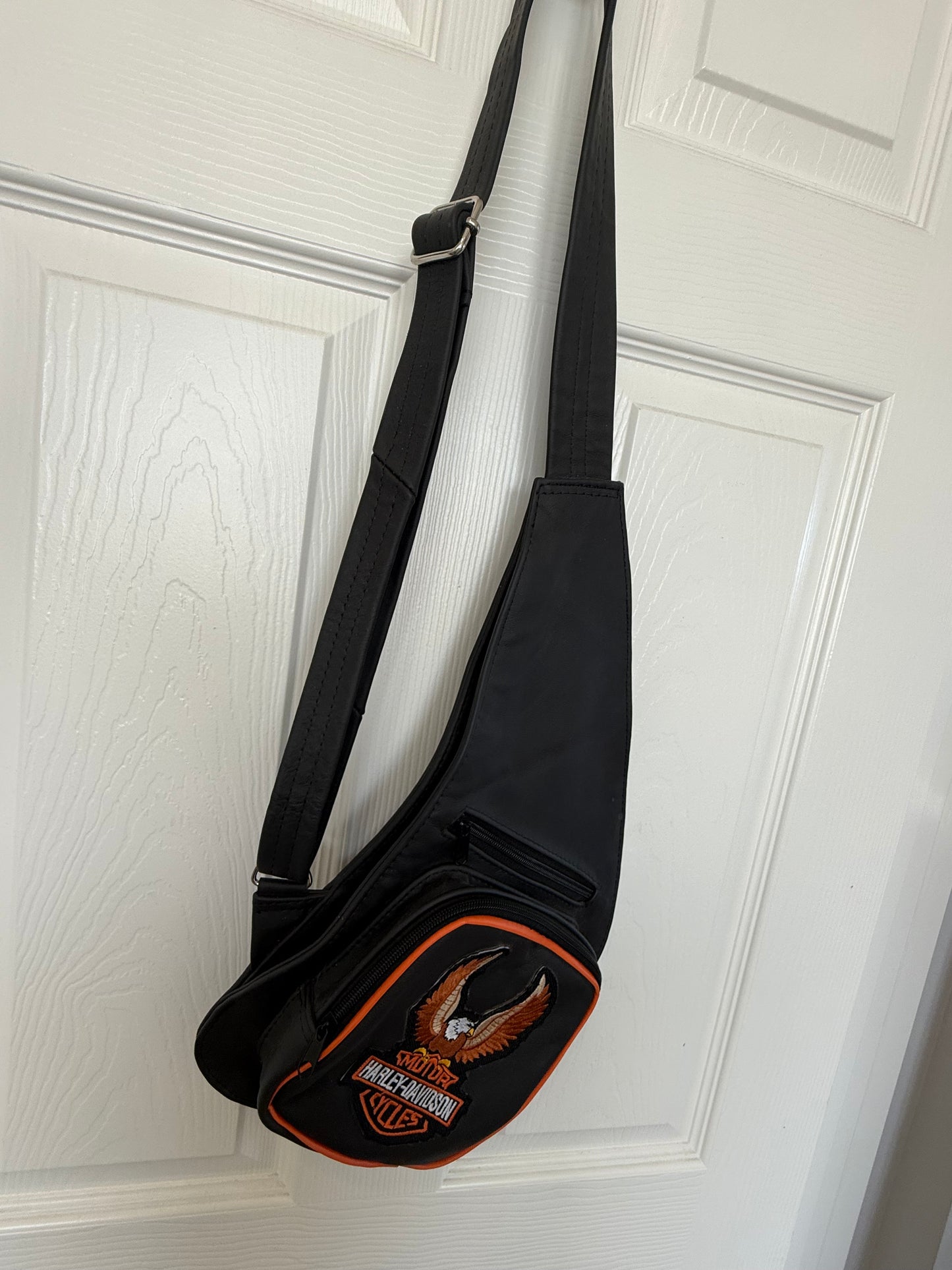 Harley Davidson Patch Sling Bag Black