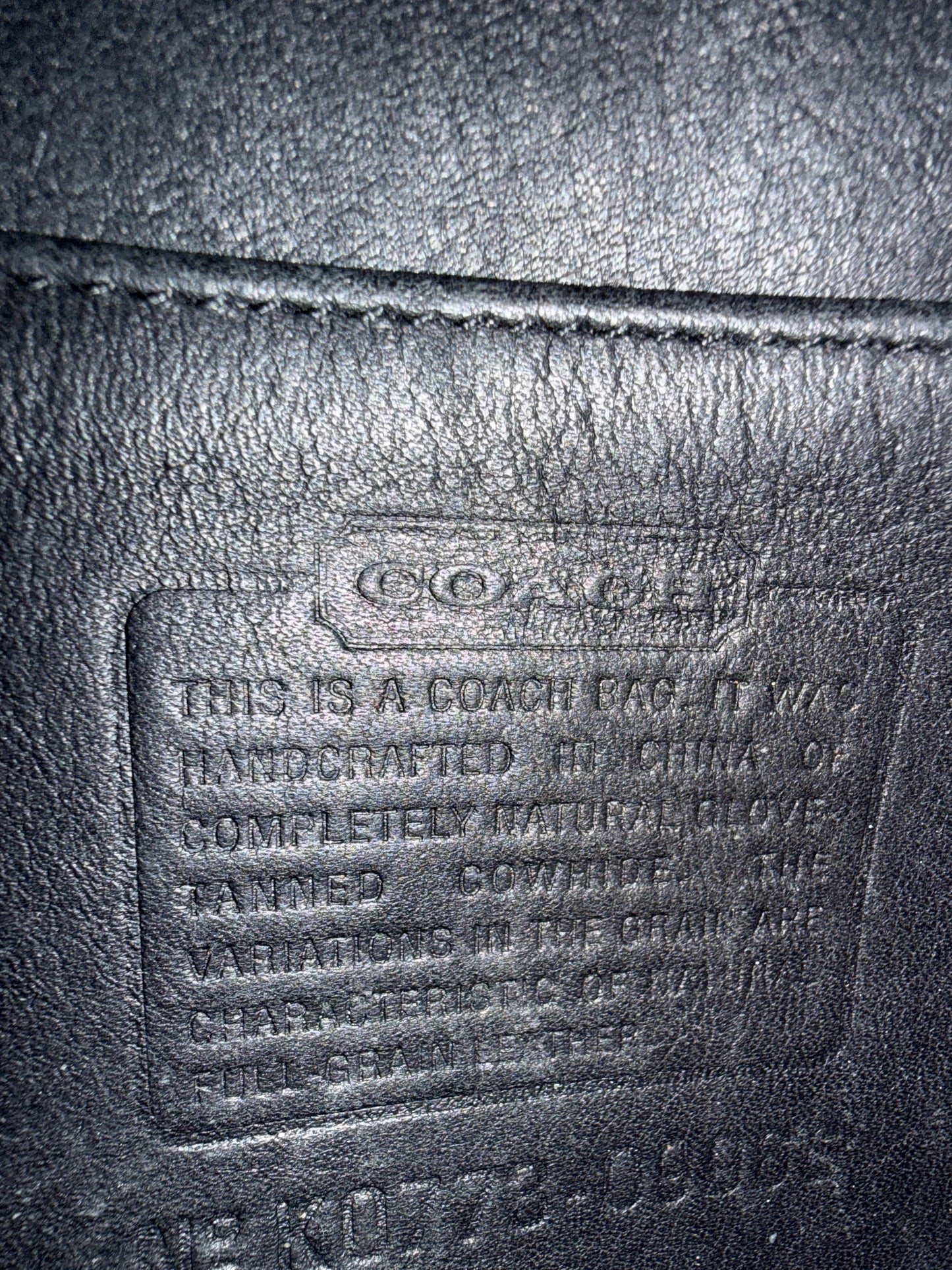 Coach 2007 Reissue Legacy Zip Black Leather Bag Style 9966 Nickel Silver Hardware- Pre-loved