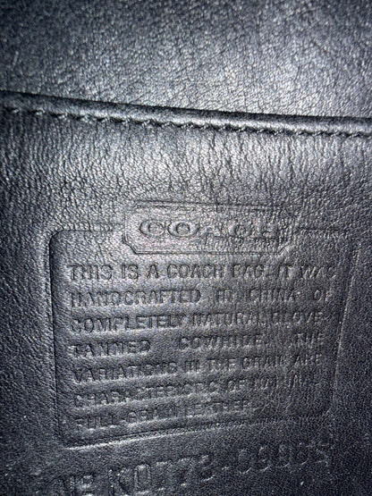 Coach 2007 Reissue Legacy Zip Black Leather Bag Style 9966 Nickel Silver Hardware- Pre-loved