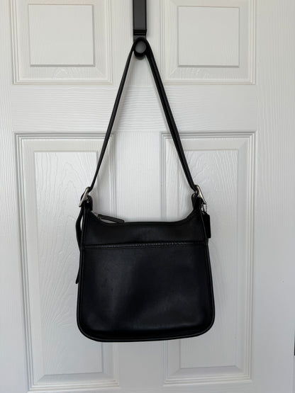 Coach 2007 Reissue Legacy Zip Black Leather Bag Style 9966 Nickel Silver Hardware- Pre-loved