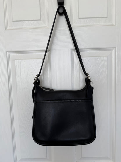 Coach 2007 Reissue Legacy Zip Black Leather Bag Style 9966 Nickel Silver Hardware- Pre-loved
