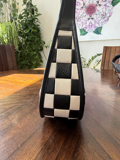 Coachtopia Ergo Shoulder Bag – Black & White Checkerboard – Pre-Loved