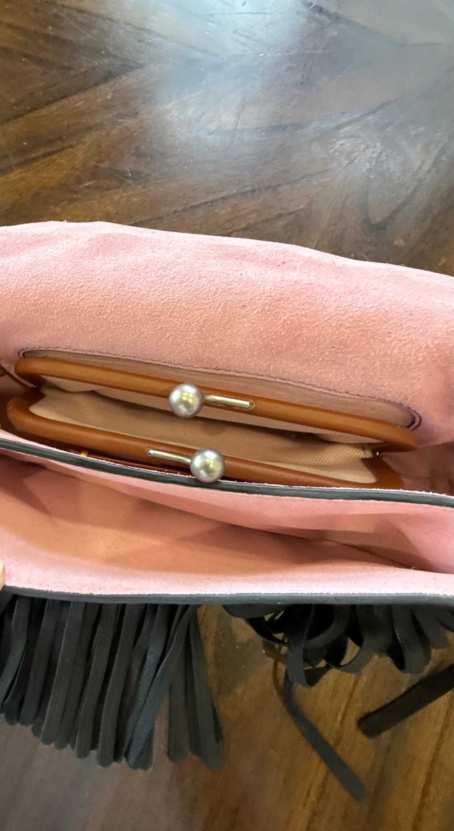 Upcrafted Coach Dinky with Fringe & Charms from a Coach Butterfly Necklace