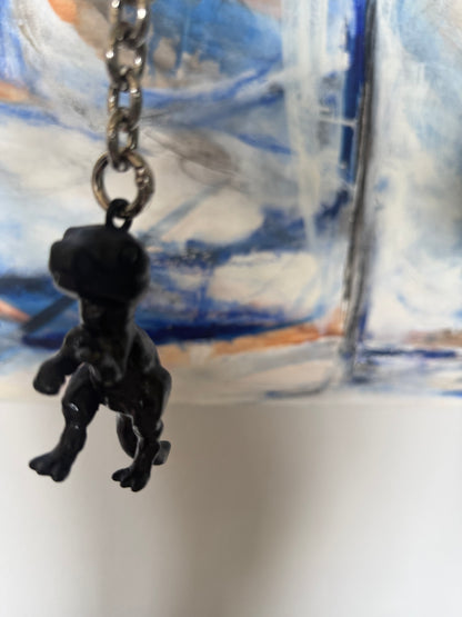 Upcrafted Coach Rexy Metal Bag Charm – Painted Black & Distressed