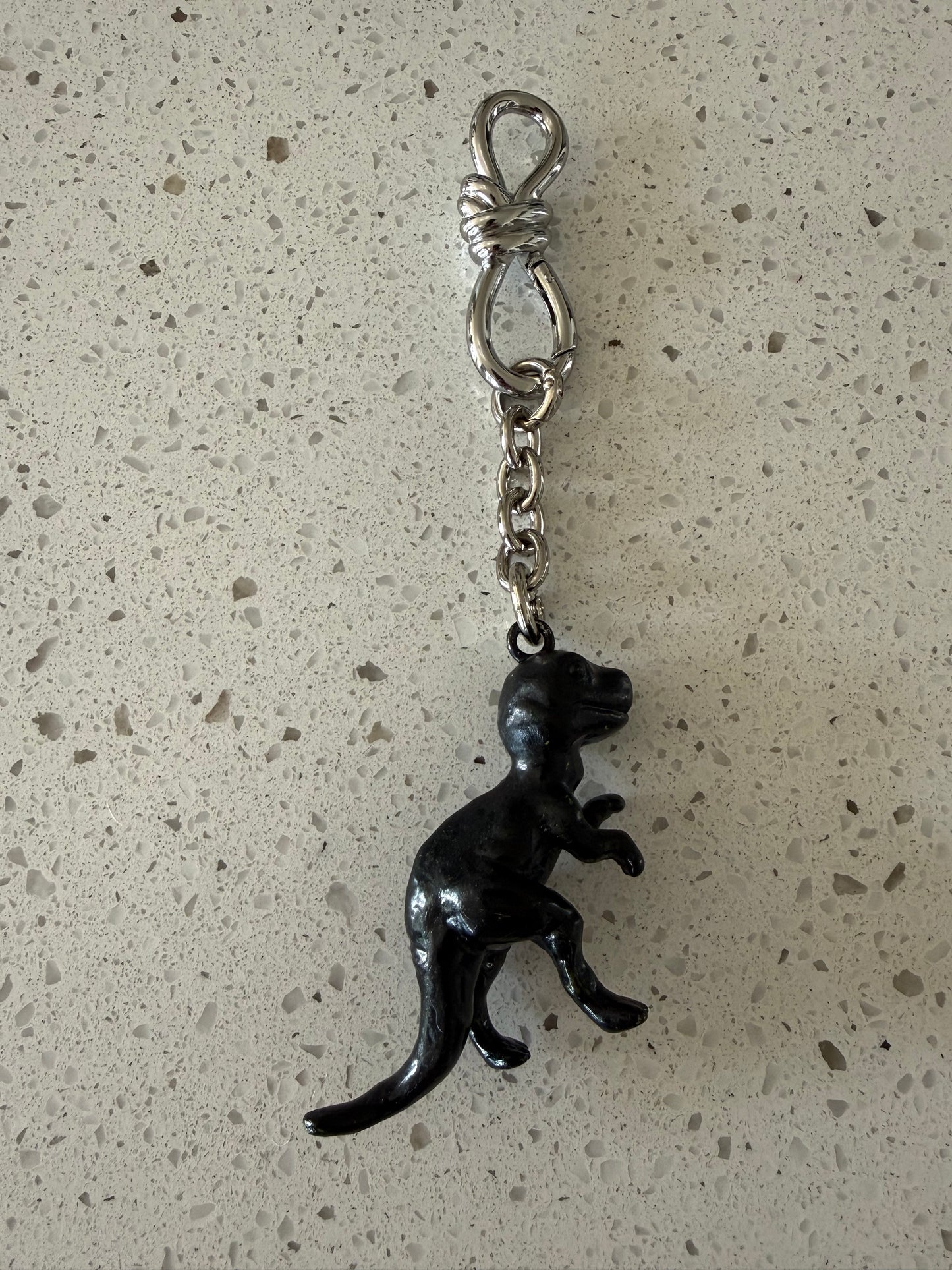 Upcrafted Coach Rexy Metal Bag Charm – Painted Black & Distressed