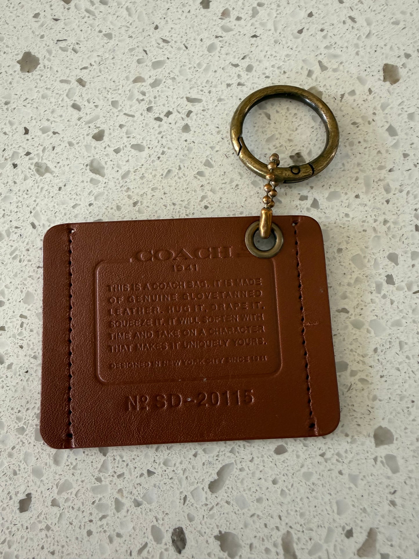 Repurposed Coach Saddle Bag Story Patch Bag Charm