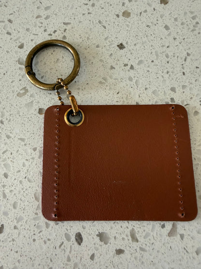 Repurposed Coach Saddle Bag Story Patch Bag Charm