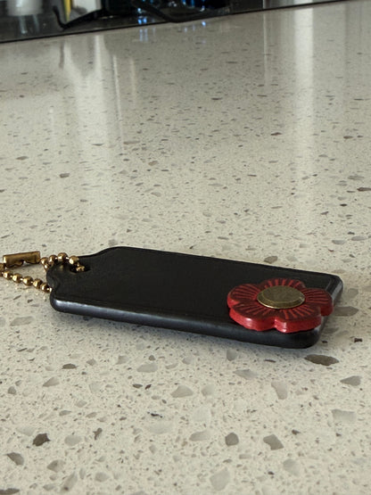 Upcrafted Blank Coach Hangtag with Mini Tea Rose Antique Brass Hardware