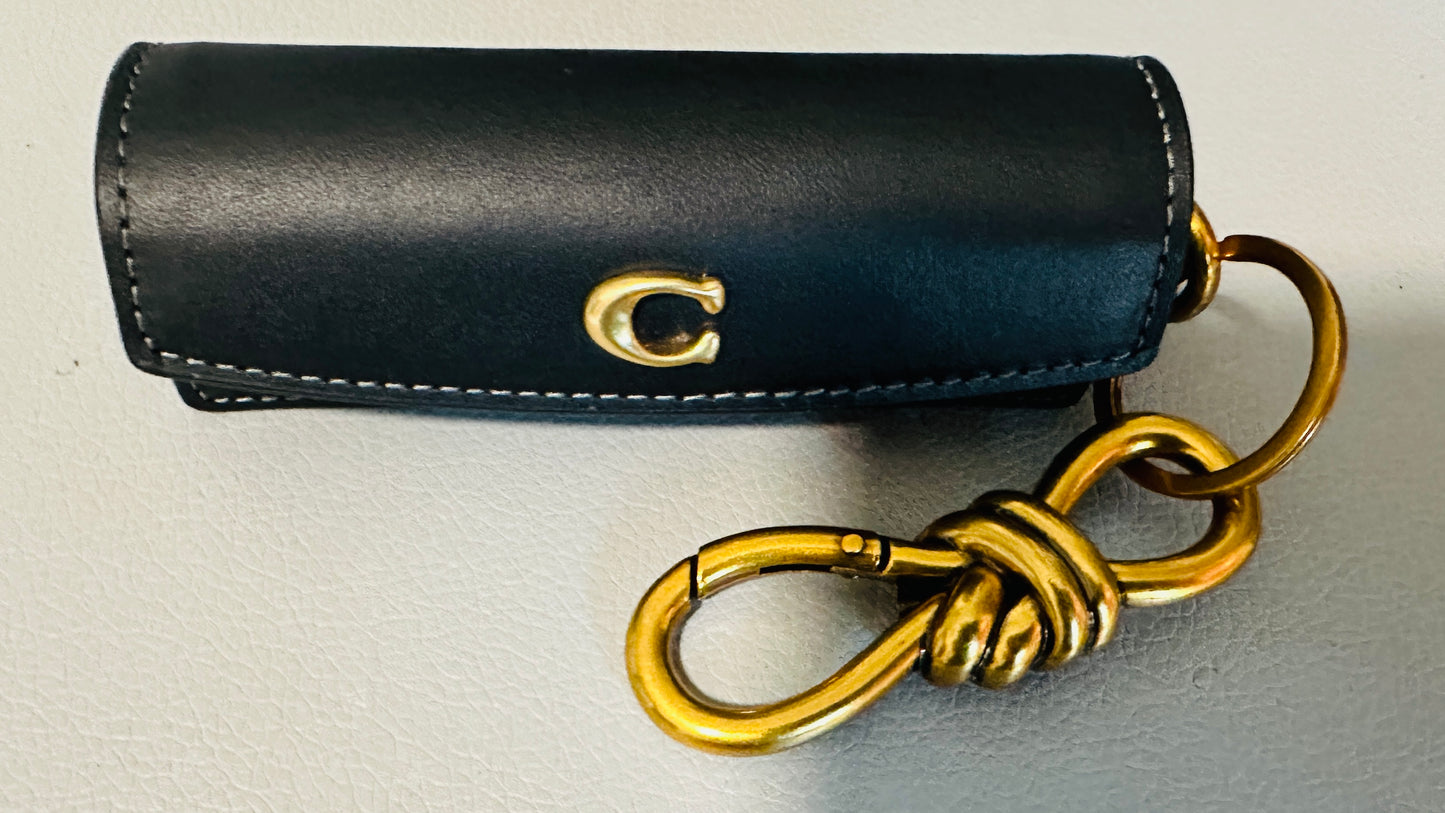 Upcrafted Coach Dice Case Converted to a Lipstick Case/Charm