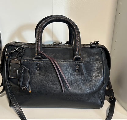 Coach Rogue Satchel 1941 – Black Glove-tanned Pebble Leather Pre-loved
