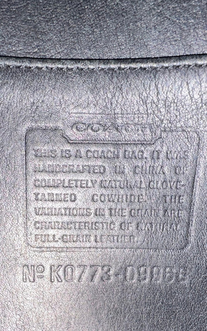 Coach 2007 Reissue Legacy Zip Black Leather Bag Style 9966 Nickel Silver Hardware- Pre-loved
