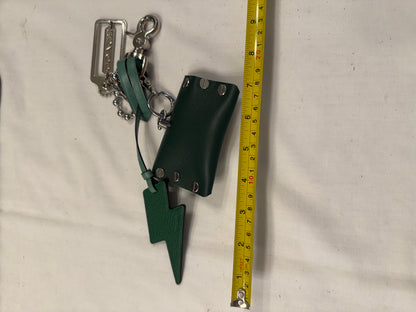 One-of-a-Kind Upcrafted Coach Bag Charm Cluster | Re(Loved) Lightning Bolt, Card Pouch & Silver Coach Hangtag
