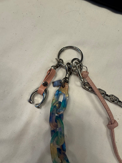 One-of-a-Kind Upcrafted Three-Tier Bag Chain | Coach Resin Link Chain, Repurposed Coach "C" Charms & Signature Hangtags