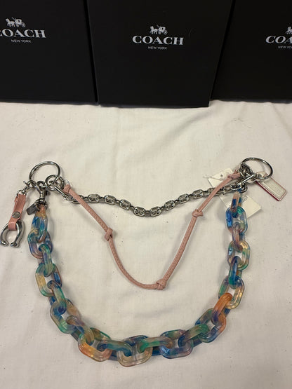 One-of-a-Kind Upcrafted Three-Tier Bag Chain | Coach Resin Link Chain, Repurposed Coach "C" Charms & Signature Hangtags