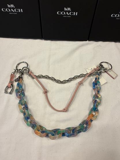 One-of-a-Kind Upcrafted Three-Tier Bag Chain | Coach Resin Link Chain, Repurposed Coach "C" Charms & Signature Hangtags