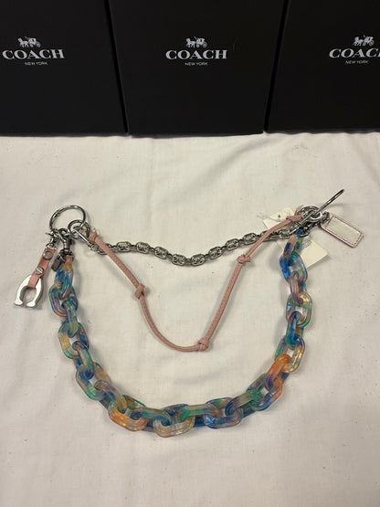 One-of-a-Kind Upcrafted Three-Tier Bag Chain | Coach Resin Link Chain, Repurposed Coach "C" Charms & Signature Hangtags