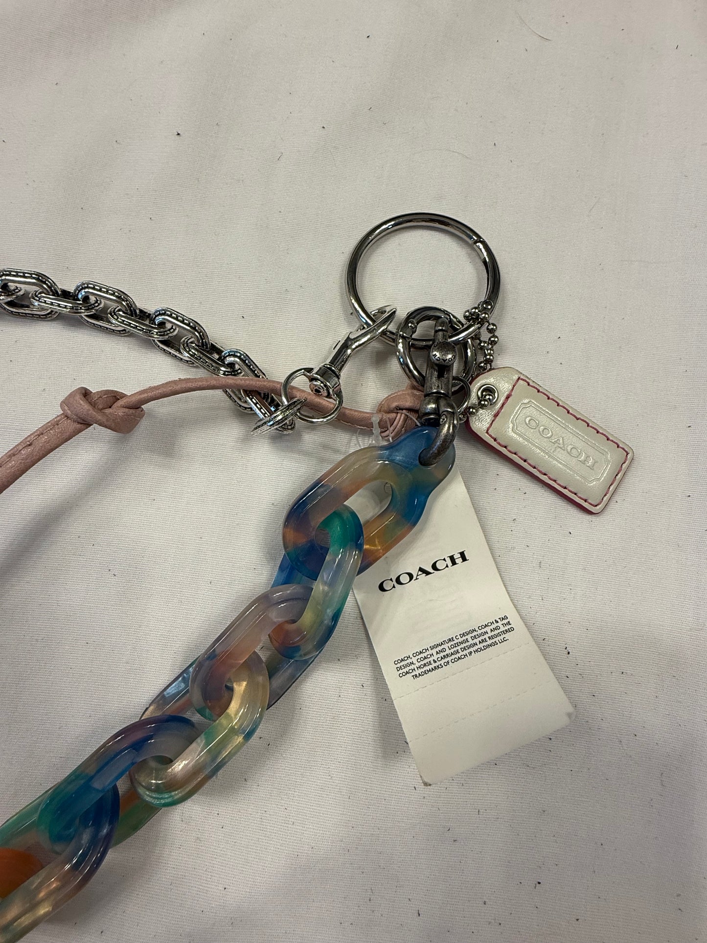 One-of-a-Kind Upcrafted Three-Tier Bag Chain | Coach Resin Link Chain, Repurposed Coach "C" Charms & Signature Hangtags