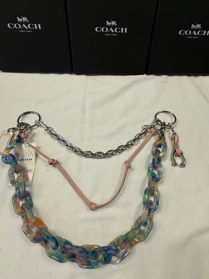One-of-a-Kind Upcrafted Three-Tier Bag Chain | Coach Resin Link Chain, Repurposed Coach "C" Charms & Signature Hangtags