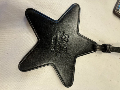 Repurposed Coach Re(Loved) Leather Star Bag Charm Cluster – Silver & Black Hardware | One-of-a-Kind