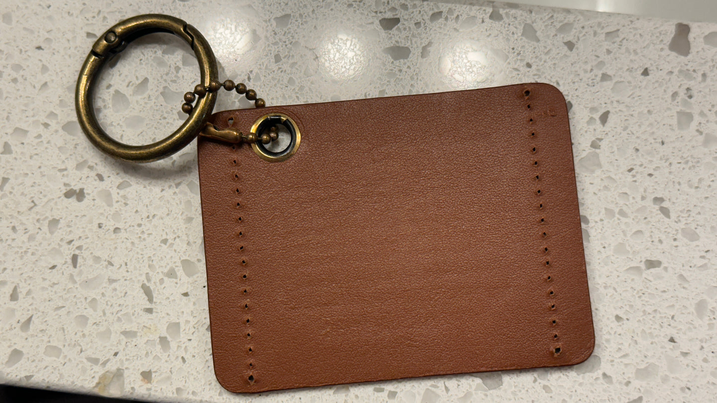 Repurposed Coach Saddle Bag Story Patch Bag Charm