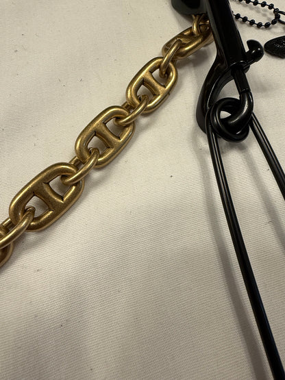 Repurposed Coach Beat Bag Chain with Mixed-Metal Charms and Tassel
