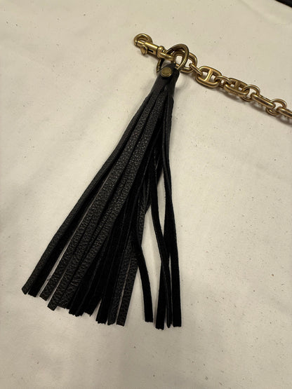 Repurposed Coach Beat Bag Chain with Mixed-Metal Charms and Tassel