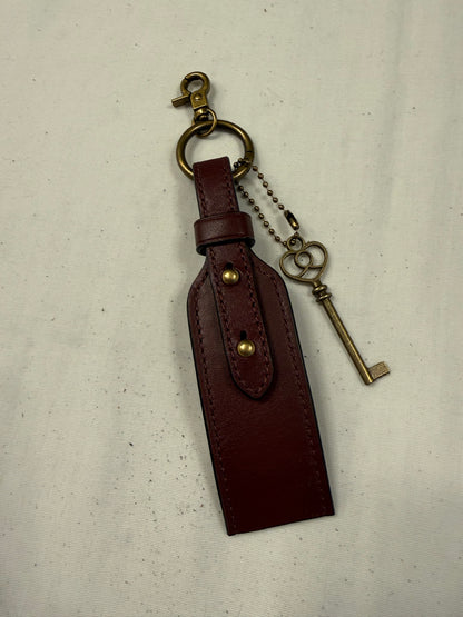 Repurposed Coach Beat Bag Strap & Antique Key Bag Charm