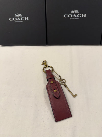 Repurposed Coach Beat Bag Strap & Antique Key Bag Charm