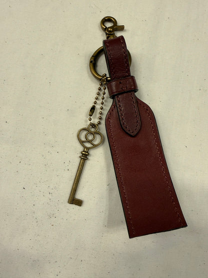 Repurposed Coach Beat Bag Strap & Antique Key Bag Charm