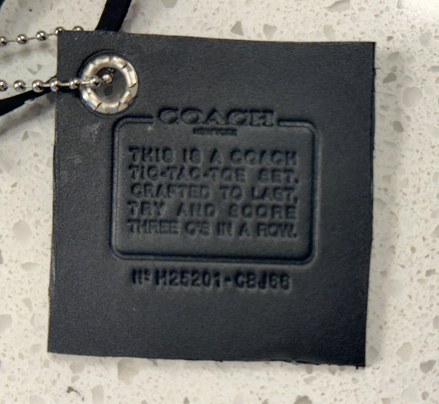 Coach Tic Tac Toe Creed and Metal C Charm