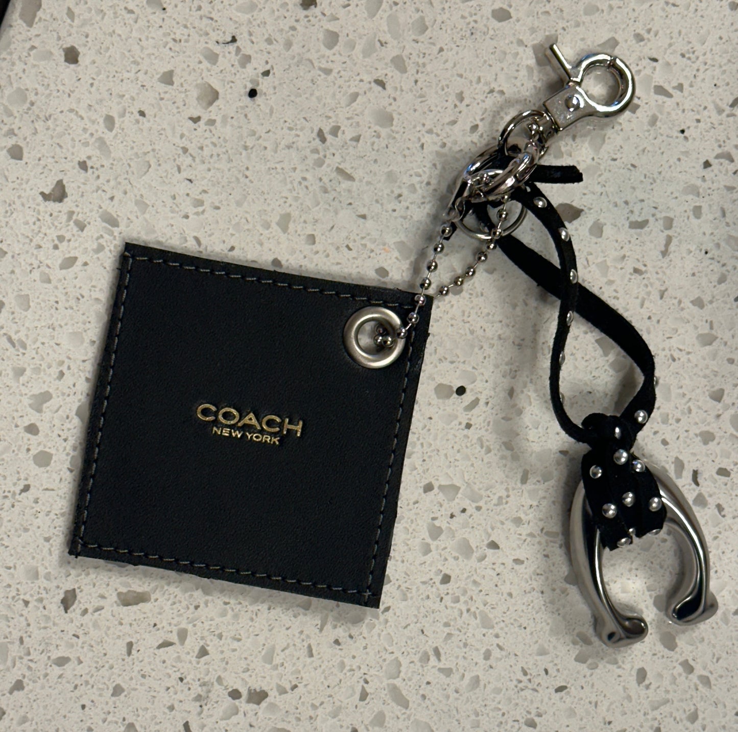 Coach Tic Tac Toe Creed and Metal C Charm