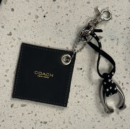 Coach Tic Tac Toe Creed and Metal C Charm
