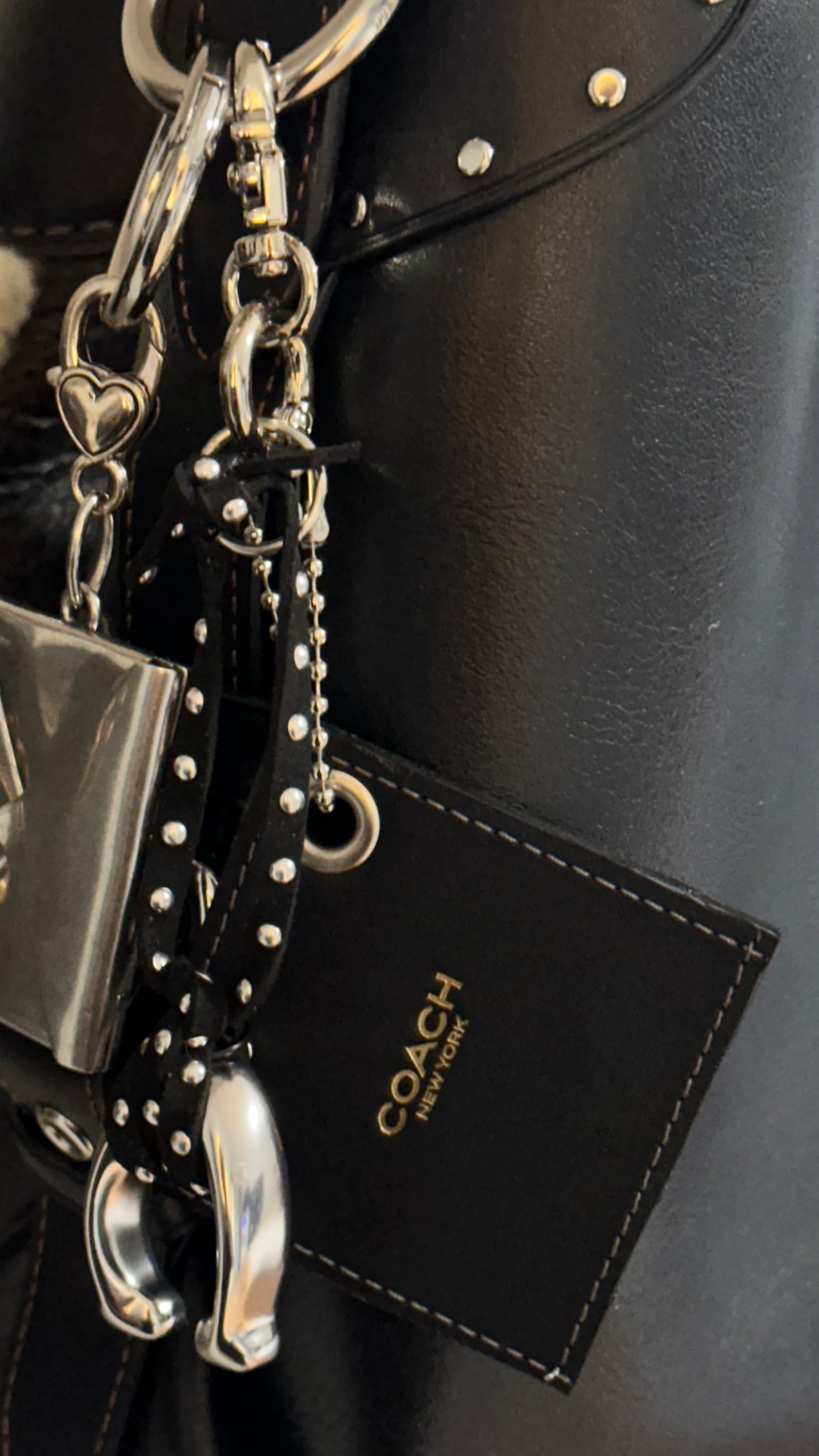 Coach Tic Tac Toe Creed and Metal C Charm