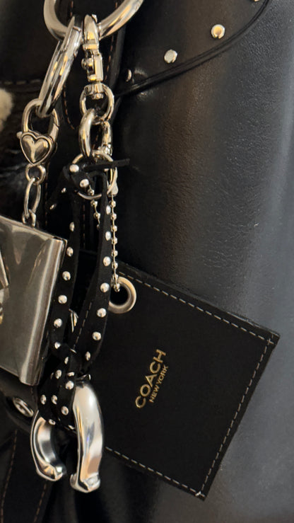 Coach Tic Tac Toe Creed and Metal C Charm