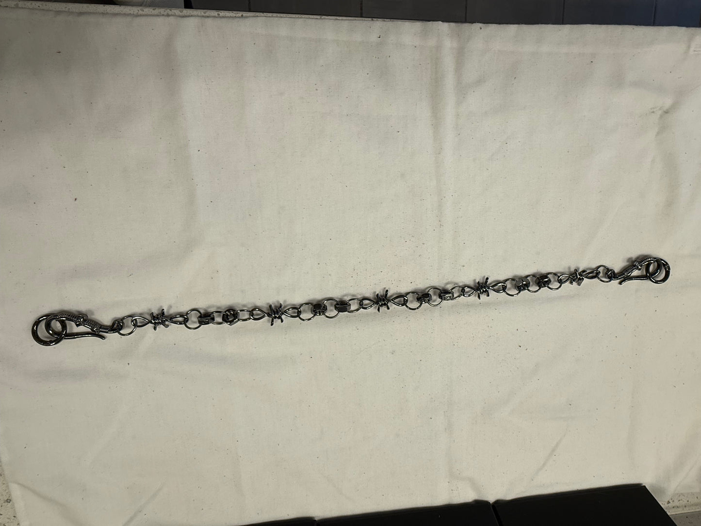 Gunmetal Spike, Hex Nut & Eagle Hook Bag Chain