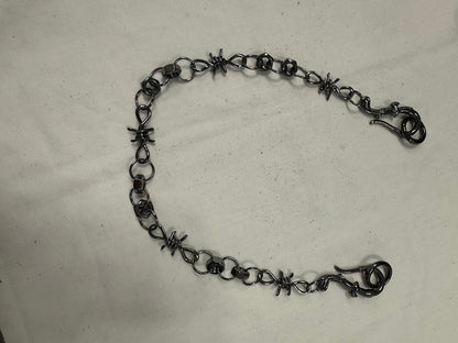 Gunmetal Spike, Hex Nut & Eagle Hook Bag Chain