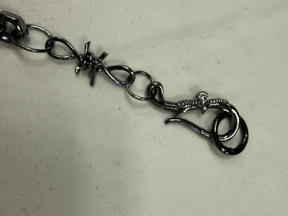 Gunmetal Spike, Hex Nut & Eagle Hook Bag Chain