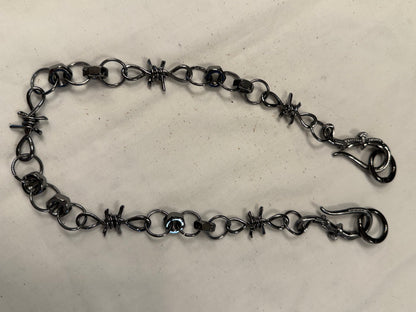 Gunmetal Spike, Hex Nut & Eagle Hook Bag Chain