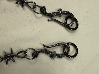 Gunmetal Spike, Hex Nut & Eagle Hook Bag Chain