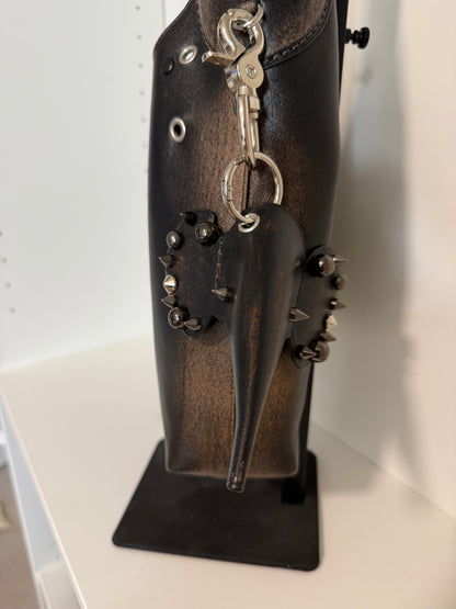 Repurposed Loewe Leather Elephant Bag Charm