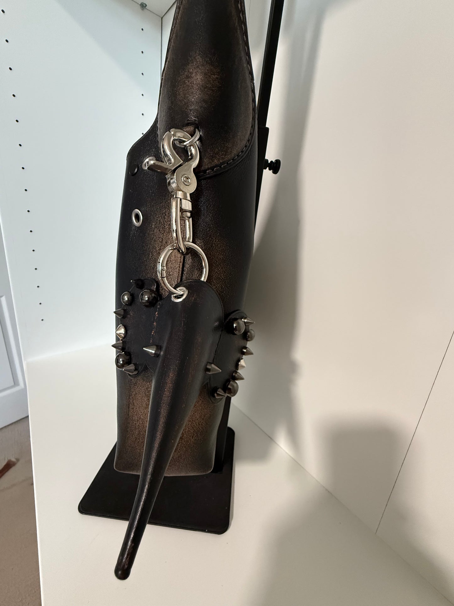 Repurposed Loewe Leather Elephant Bag Charm