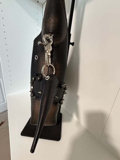 Repurposed Loewe Leather Elephant Bag Charm