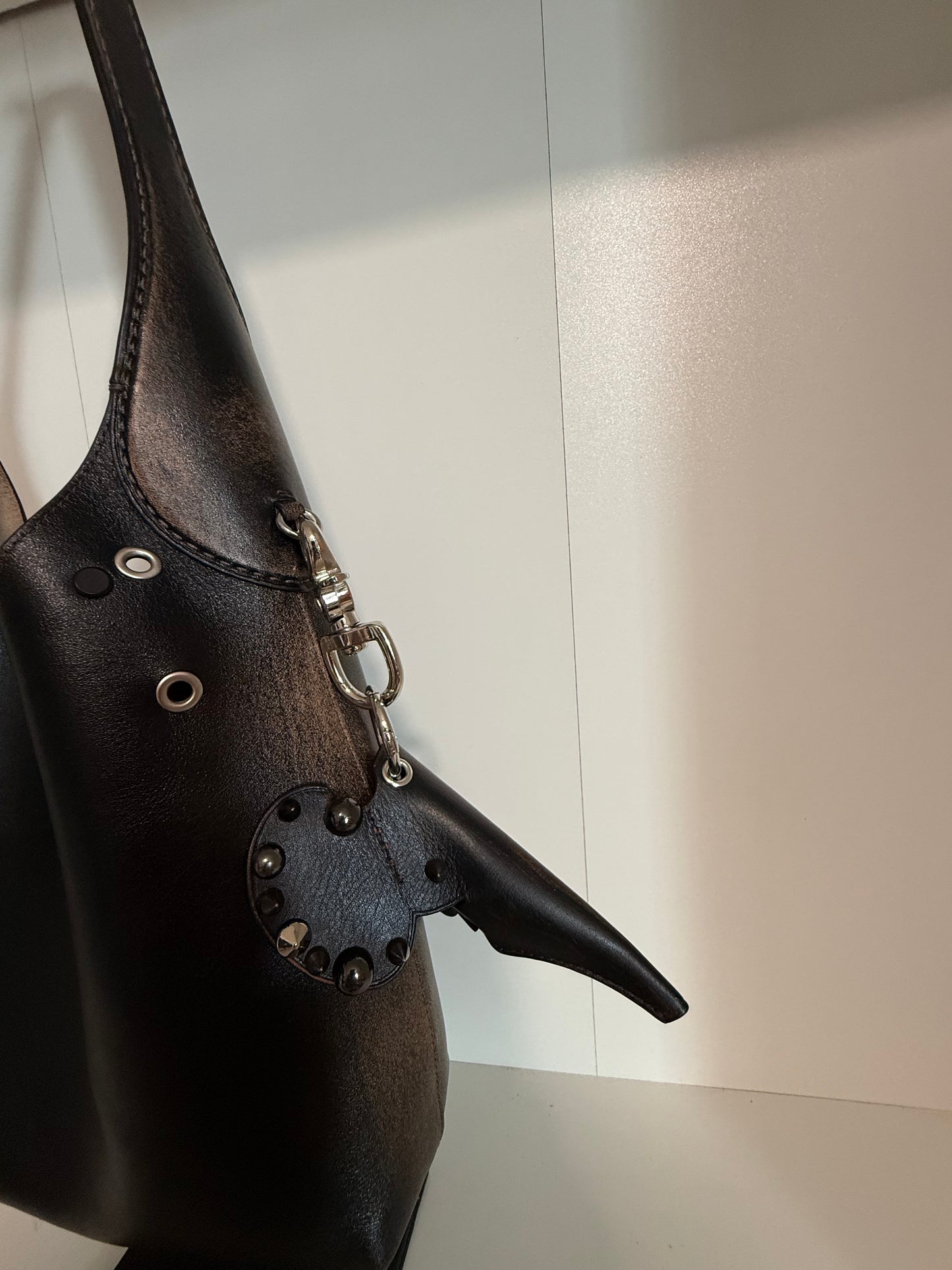 Repurposed Loewe Leather Elephant Bag Charm