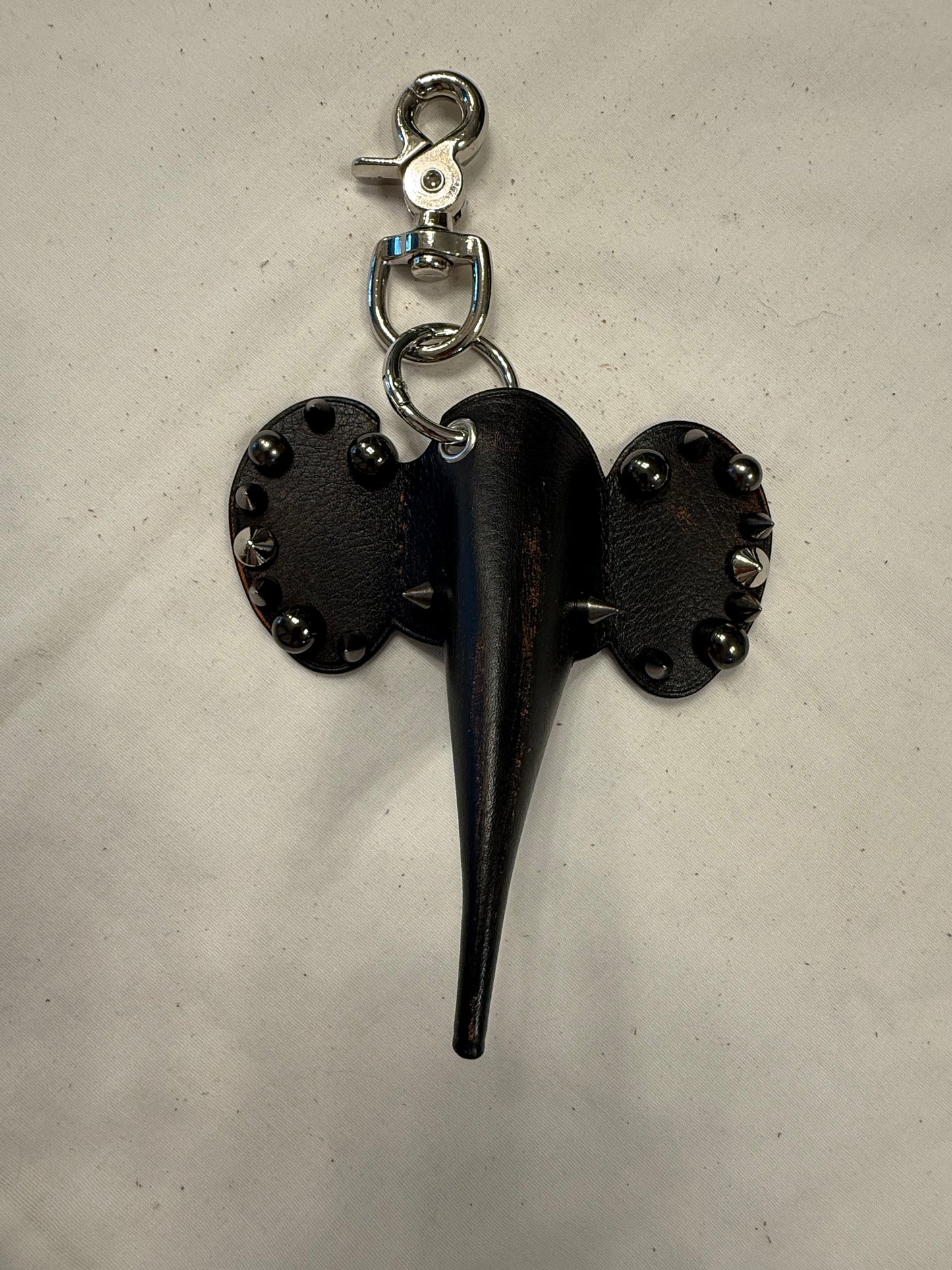 Repurposed Loewe Leather Elephant Bag Charm