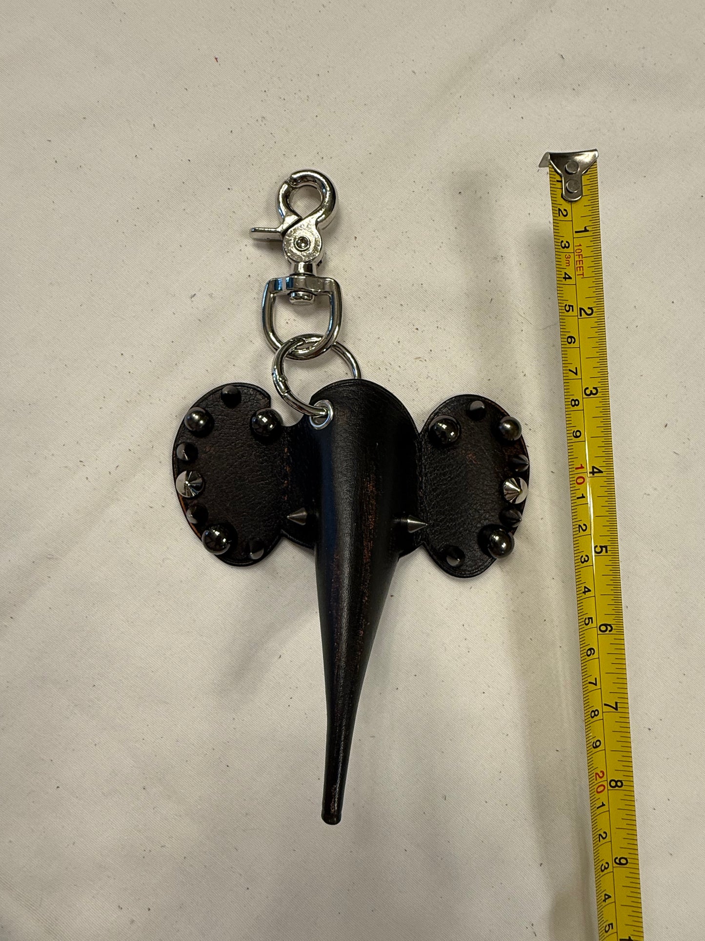 Repurposed Loewe Leather Elephant Bag Charm