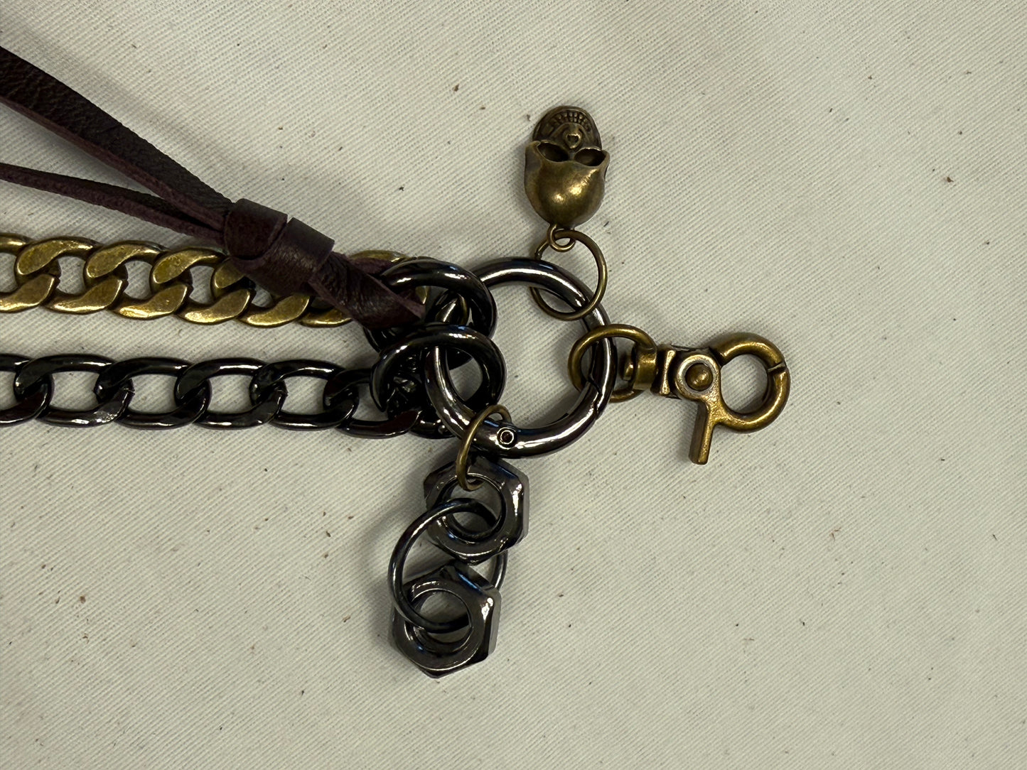 Repurposed Coach Oxblood Leather Fringe Tassel Bag Charm